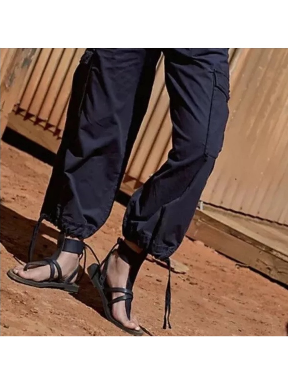 Free People Fly Away Parachute Pants Navy Size 4 - Picture 2 of 13